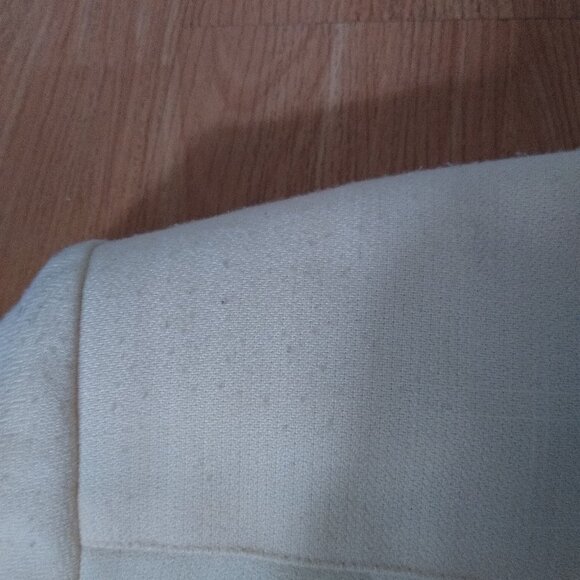 Cleo Cream blazer with shoulder pads size 12 Made in Canada - Picture 10 of 13